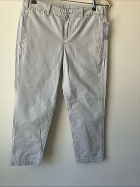 G1 Basic Goods Paper Twill Cotton Straight Leg Pants Dove Grey Women’s Sz 8 NWT
